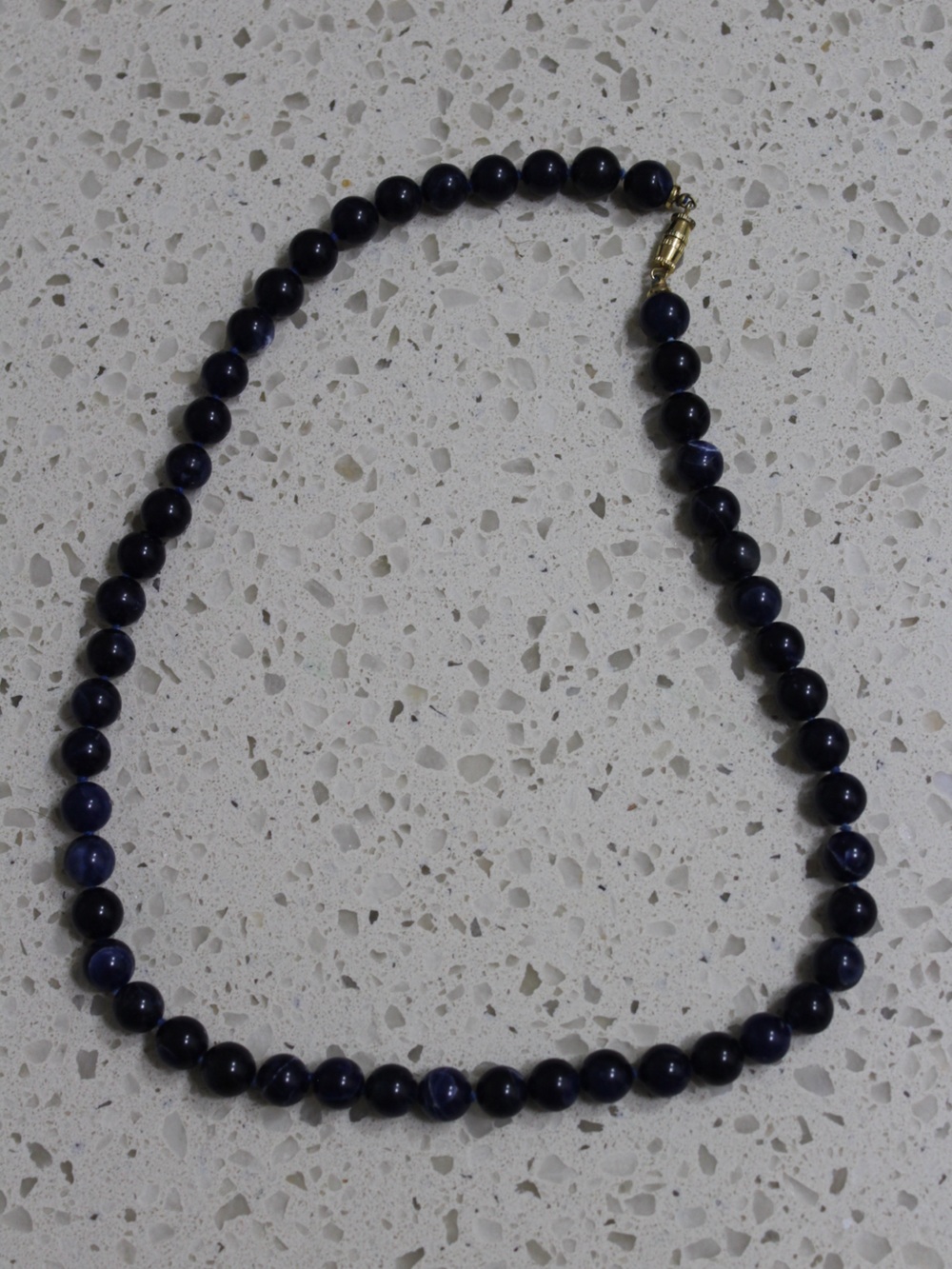 Vintage Navy Blue Beaded Necklace